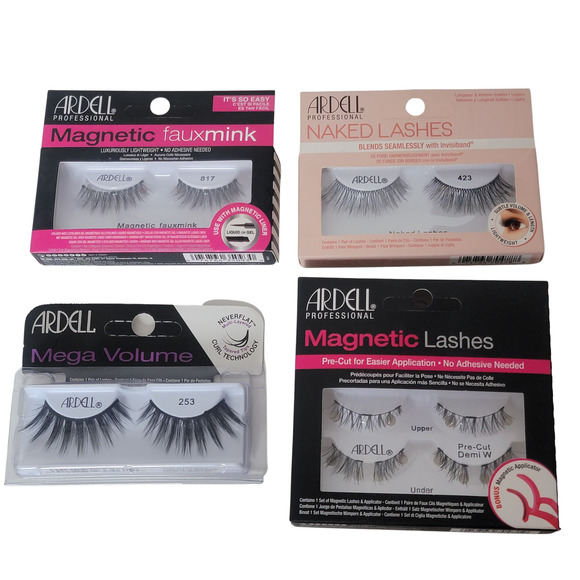 Ardell Professional Black Lashes 4pk Bundle of Various Types of False Eyelashes - Picture 1 of 5